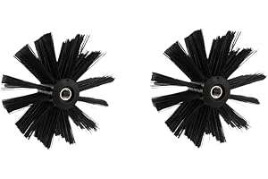 DAZZLEEX Spazzola per camino, 2 pezzi, spazzola per la pulizia dello sfiato del camino, in nylon, 100 mm e 150 mm