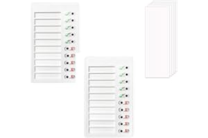 NT-LING 2 Pcs to Do List Checklist Board, Chores Chart for Kids Adults Routine Chart for Children, to Do Board for Wall Fridge Kitchen with 10 Blank Paper for Adults Office