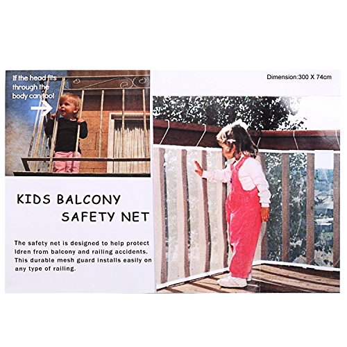 LEADSTAR Durable Balcony Stairs Safety Mesh Net for Kids Children Toddlers (300cm*74cm)