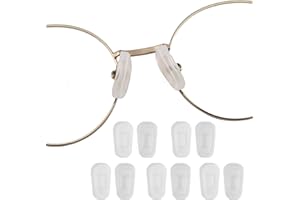 OPUGIT Eyeglass Nose Pad Covers, Silicone Slip-on Nose Pad for Glasses, Soft Eyeglass Repair Kit with Nose Piece Pads, Anti-Slip Eyewear Protective Covers Nose Bridge Pads(White,5 Pairs,M Size)
