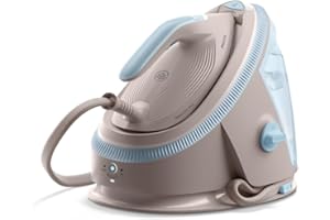 Philips PerfectCare Serie 7000 Centro de Planchado - Golpe de Vapor 600g, Presión 8,5 Bar, OptimalTEMP, Suela SteamGlide Elite, Depósito Extraíble 1,5L, Planchado Vertical, Easy De-Calc (PSG7200/60)