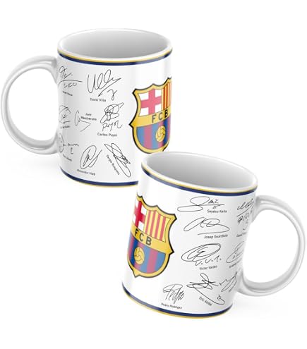 Mug FC Barcelone 12 Oz - Céramique - Micro-ondable - Design Drapeau - Cadeau Officiel