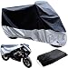 Produktbild Semoss Wasserdicht Motorradabdeckung Motorradgarage Outdoor Indoor 190T Motorrad Schutzhülle Staubschutz Motorradabdeckplane XL 245 X 105 X 125 CM Anti-UV Frostabdeckung Schwarz Siliver