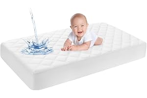 Yoofoss Waterproof Baby Mattress Protector 70 x 140 cm Adjustable Fitted Sheet Removable and Washable for Cot Bed