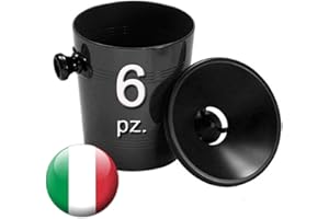 Euposia Spittoon - Sputacchiera - Crachoir - Spucknapf - Professionale in Plastica - Modello Cone 12 - capacità 1.2 lt. - By Nero (Black), 6
