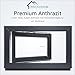 Produktbild Kellerfenster - Kunststoff - Fenster - anthrazit - 3-fach-Verglasung - BxH: 80x40 cm - DIN rechts - 60mm Profil - verschiedene Maße - schneller Versand