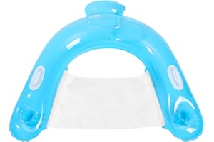 TAFACE Bagno galleggiante, 1 pezzo con portabicchieri, materassino ad aria, amaca portatile, lettino da piscina, grande lettino galleggiante, sedia per il tempo libero (blu)