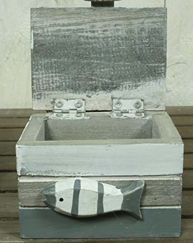 3tlg. Deko-Set: Leuchtturm, Truhe & Boot für die maritime Dekoration - 4