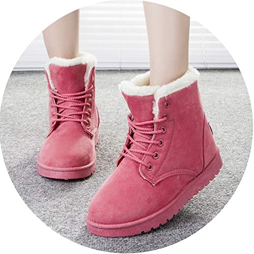 Ankle Snow Boots Shoes Women Winter Boots Suede Classic Female Warm Fur Plush Insole Botas