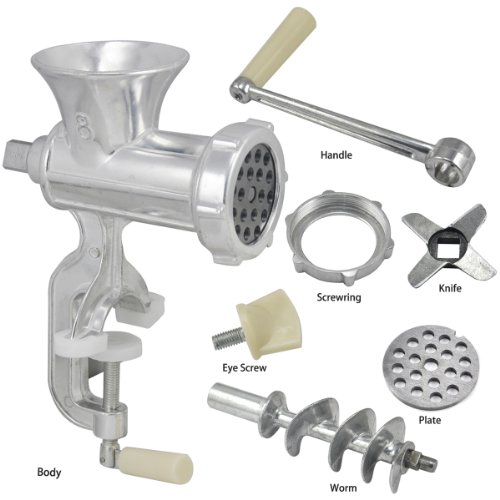 SODIAL (R) Silber Hand manuellen Fleischwolf - 6