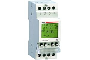 VEMER VE340600 MEMO Y - Interruttore Orario Digitale, Timer con Programmazione Giornaliera/Settimanale/Mensile o Annuale, Interfaccia NFC, Bianco