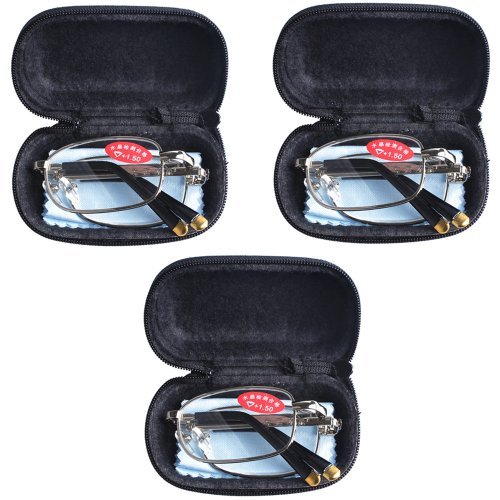 3 PRS Southern Seas Mens Womens Folding Reading & Travel +1.00 Glasses w Case 16 Strengths Available by Southern Seas