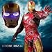 Produktbild Kent Marks Maske für Halloween, Party, Cosplay, leuchtende Iron Man-Maske mit blauen LED-Augen, Halloween, Make-up-Spielzeug für Kinder und Erwachsene