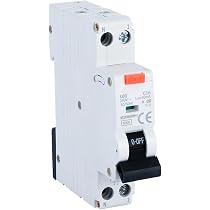 Disjoncteur Différentiel 1P+N 16A Type A – Interrupteur FI/LS Pour Protection Courant, Surcharge Et Court-Circuit – Montage Rail DIN