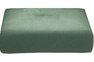 Miecoae Bezug Hocker Quadratisch Rechteckig Hocker überzug Beige/Grau Schonbezug Bezug Für Fußhocker Stretch Ottomane Abdeckung Hockerabdeckung (Color : #3, Size : 80-97cm/32-38in)