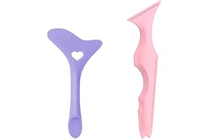 Bikasun 2 Pièces Pochoirs pour eyeliner en silicone pour eyeliner, Règle de Beauté, Aide au Maquillage, aide à porter le rouge à lèvres, Pochoir Eyeliner Yeux Réutilisable, Convient Aux Débutants