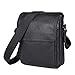 Produktbild SHENGY Schwarze Herren Umhängetasche, Wildleder, lässig kleine Umhängetasche Multi-Pocket-Buch Aufbewahrungstasche.