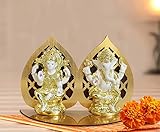 TIED RIBBONS Gold Plated Lakshmi Ganesha Idol for Diwali Home Decoration and Gifts(9.9 cm X 5.5 cm)
