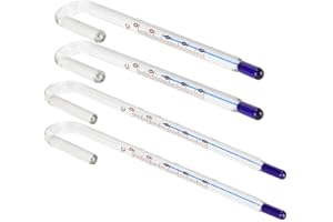 EJOYOUS Termómetro de Cristal Colgante en Forma de U para Acuario, Termómetro de Cristal para Pecera con Gancho, Monitor de Temperatura del Agua para Pecera, Alta Precisión con(Termómetro Xianyu 15mm)