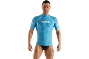 SEAC Unisex Baby RAA Short Evo Man RAA Short Evo Woman's Short Sleeve Rash Vest; UV Swim and Snorkeling Top