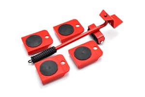 OUKEYI Furniture Lifter Mover Tool Set and 4 pcs 4.13"x3.15" Slides Kit, 360 Degree Rotatable Pads, Suitable for Sofas and Refrigerators