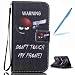 Produktbild Trumpshop Smartphone Schutz Schale Tasche Handyhülle für Apple iPhone 6/6s 4.7" + Don't Touch My Phone (Warnung) + PU Lederhülle Flip Etui Hülle SchutzHüllen Standfunktion Kredit Kartenfächer