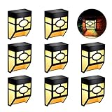 ☀【Amplia aplicación】 Esta luz solar LED añade color a su cubierta, puerta frontal, caminos, porche, patios delanteros/traseros, jardines, calzadas, negocios, vallas, pared, escaleras, escaleras, paisaje, patio o cualquier lugar al aire libre que necesite iluminación.
