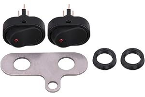 KIMISS 12 V uniwersalny włącznik reflektorów do motocykla, skutera motocyklowego LED reflektor czołowy włącznik wyłącznik wł./wył. ze wskaźnikiem (C)