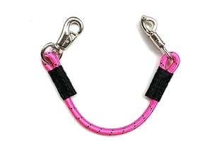 JA Horse Trasporto elastico per legare la corda elastica con gancio antipanico e chiusura a scatto per cavalli, scatola e stalla (80 cm, rosa)
