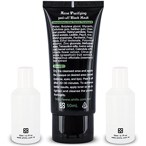 Shills 3 STEP KIT – Intensives 3-Stufen Gesichtspflegeset mit hocheffektivem Wirkstoffen zur Beseitigung von Akne & Mitesser, Öl & Schmutz, verfeinert effektiv Poren, lindert Hautreizungen, verbessert Narbengewebe & die Hautelastizität für ein reines, junges und erfrischendes Hautbild| Hervorragende Qualität – SOFORTEFFEKT| Enthalten sind Sebum Softener (20ml) + Black Mask (50ml) + Clarifying Toner (20ml)| 100% Risikofrei| Anti-Aging| Facelift| Anti-Akne - 4