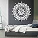 Produktbild Wohnzimmer Wandaufkleber Aufkleber Kunst Mural Home Mandala Blume Indisches Schlafzimmer 22,4 "x 22,4" (57cm x 57cm) (Weiß)