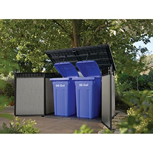 Koll Living Geräteschrank / Gerätehaus ( 2100 Liter ) für z.B Gartenutensilien, 2 Fahrräder, 3 Mülltonnen – Belüftet daher keine Schimmelbildung – DUOTECH Technologie - 4