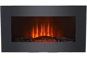 GIORDANO SHOP Caminetto Elettrico 1800W da Parete Effetto Fiamma con Timer Bimar HFP10