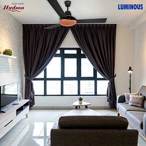 Buy Luminous New York Hudson 1200mm Ceiling Fan Midnight Black