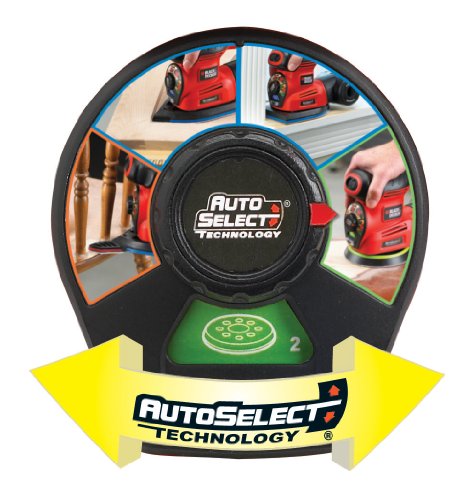 Black + Decker 220 Watt Multischleifer Autoselect 4-in-1 Schleifer, inklusive Zubehör und im Koffer, KA280K - 12