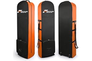 Fortitude Sports Golf Travel Bag, Golf Travel Case with Wheels, Thick Nylon Wheeled Waterproof Durable Protective Golf Flight Bag Cover 133cm x 37cm x 28cm