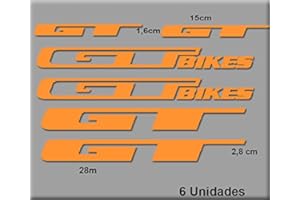 Ecoshirt Autocollants GT Bikes R70 Aufkleber Decals Autocollants Adesivi Orange