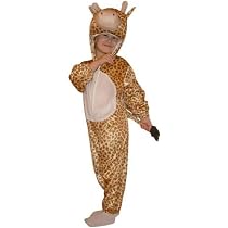 Amakando Giraffenkostüm Für Kinder – Größe M (7–9 Jahre), Brauner Overall, 100% Polyester