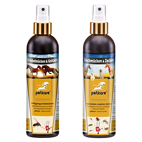 Preisvergleich Produktbild Multi-Repellent - SET Stechmücken + Zecken - peticare® Anflugstopp Kriebelmücken und Multi-Repellent Moskito (animal)