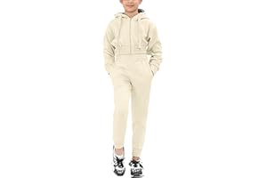 NY Deluxe Edition Girls Crop Tracksuit Set Kids Crop Zip Hooded Top & Jog Botttom Age 7 to13 years