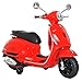 Produktbild HOMCOM Elektrisches Kindermotorrad Elektro Motorrad Kinderauto Spielzeug Vespa Rot L102 x B50,5 x H75,5 cm
