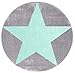 Produktbild Livone Kinderteppich Happy Rugs Star Silbergrau/Mint 133cm rund
