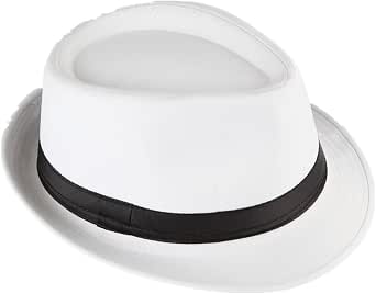 Miobo Cappello di Paglia, Fedora per Uomo, Donna e Bambino, Cappello Panama  con Nastro in Tessuto, Trilby, Cappello da Festa, Cappello da Sole, Cappello  Gangster : Amazon.it: Moda