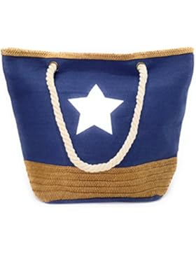 Damen Strandtasche groß XXL Shopper mit Reißverschluss, Verschiedene Modelle und Farben