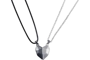 BOCHOI Coppia Collana Magnetica Corrispondenza Collana Cuore Due Anime Un Ciondolo Cuore per Lui Il Suo Fidanzato Fidanzato Donna Uomo Gioielli Regalo