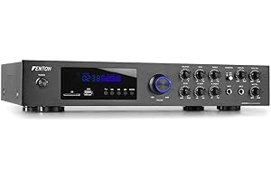 Fenton AV550BT 5.1 Home Cinema Amplifier, Bluetooth Theatre Audio System with Multiple Input Options, Sleek Powerful Design, Easy Setup for Ultimate Surround Sound Experience
