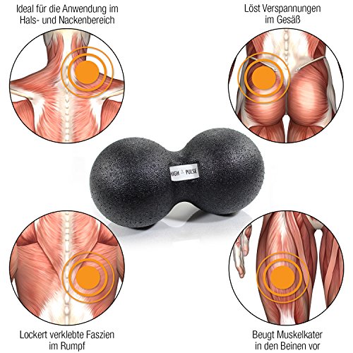 High Pulse Massageball – Für eine gezielte Massage und Regeneration der Muskeln im Nacken und Rücken (8 cm oder 12 cm) - 2