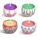 Produktbild Meilian Duftkerzen Wachs 4 stück Set, Edel Jasmin, Klein Romantisch Aroma Candle Lite, 70g, 15-20 Stunden, Aus Natürlichen Soja, Pfirsich Grapefruit Lotos