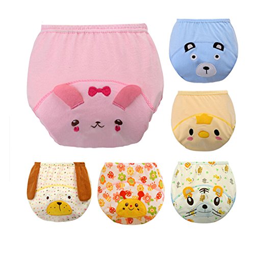 CuteOn 6 Pack Baby Girl Boy Pee Potty Training Pants Diaper Nappy XL(100cm)