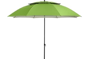 doppler derby Windprofi 200cm in Apfelgrün I Sonnenschirm für Strand sowie Balkon & Terrasse I Schirm höhenverstellbar I Mit UV-Schutz I knickbar I Für Freibad I Strandschirm